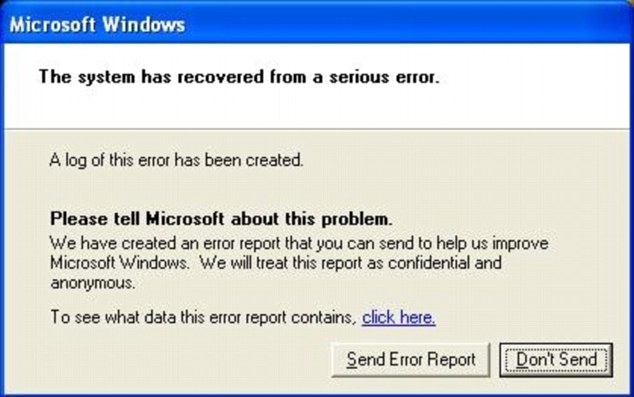 Microsoft Error Reporting
