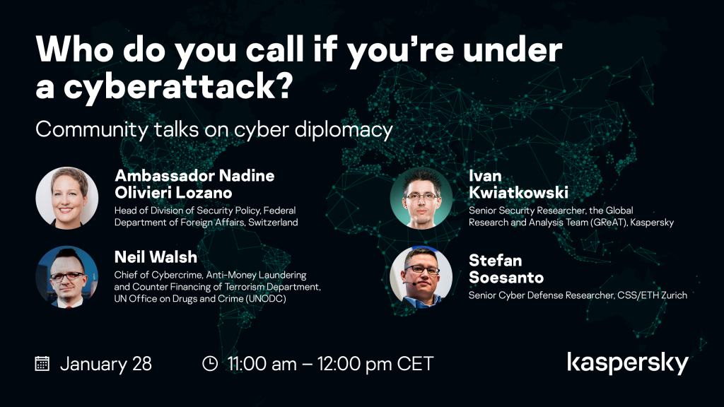 Kaspersky Community Talk #2 on Cyber Diplomacy