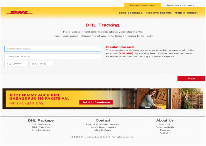 FireEye_Falso sito tracking DHL