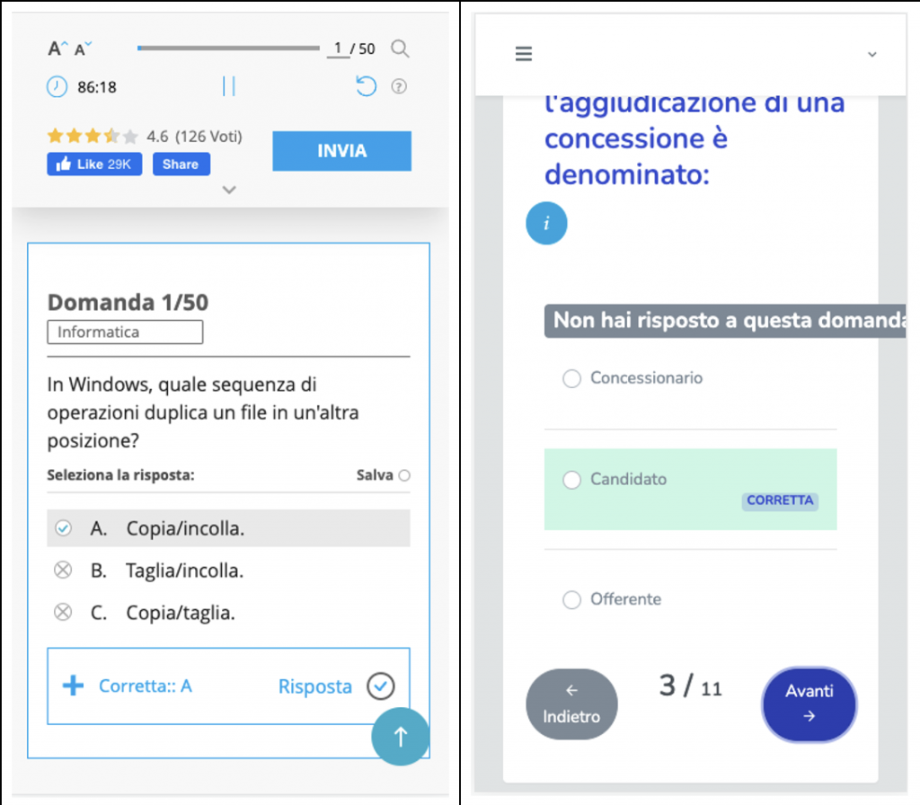 Easy Quizz vs Concorsando