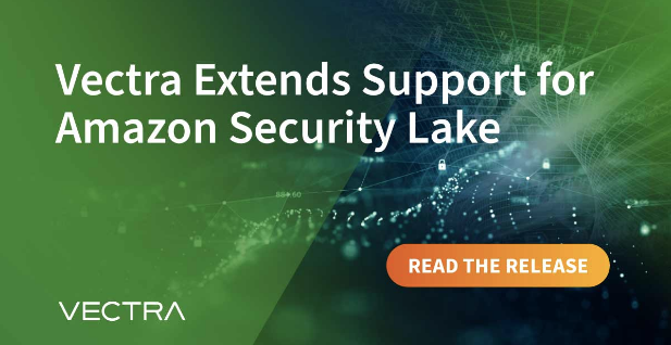 Amazon Security Lake: Vectra AI estende il supporto
