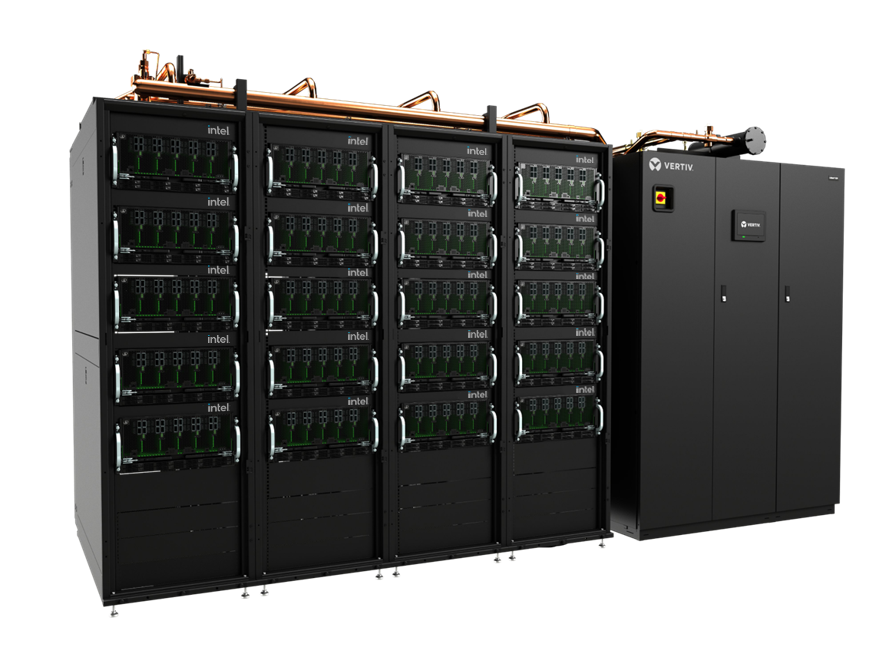 Vertiv liquid cooling system per Intel Gaudi3 AI