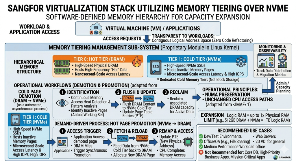 Sangfor Technologies potenzia la memoria dei server con il Memory Tiering su NVMe Sangfor Technologies - Memory tiering over nvme
